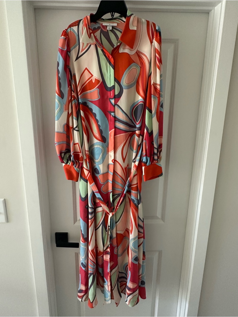 Alexis x Target Abstract Button-Front Midi Dress in Multi-Color